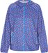 myMo Jas Dames Blauw Veelkleurig Gebloemd Polyester Rits Ritszakken Met capuchon XS