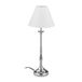Merkloos / Sans marque Relaxdays Vintage nachtlampje, stoffen lampenkap, chroom-reflectie | Lampenkap in spiegelend chroom stof E14 H x D 55 x 21 cm
