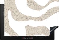 Merkloos KitchenYeah® Inductie beschermer 78x52 cm - Abstract - Terrazzo - Design - Beige