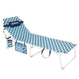 AKTIVE Strandstoel, opvouwbaar, 200 x 70 x 88 cm, 4-voudig kantelbaar, stalen frame en polyesterweefsel, afneembaar kussen, kantelbeveiliging, max. 110 kg, draaggrepen, model Aruba (62418)