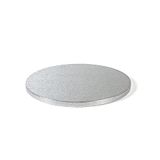 Decora 0931607 taartbord, rond, karton, zilver, Ø 40 x H 1,2 cm