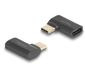 Delock 60245 USB-C Adapter Stecker auf Buchse abgewinkelt Anthrazit 40 Gbit/s