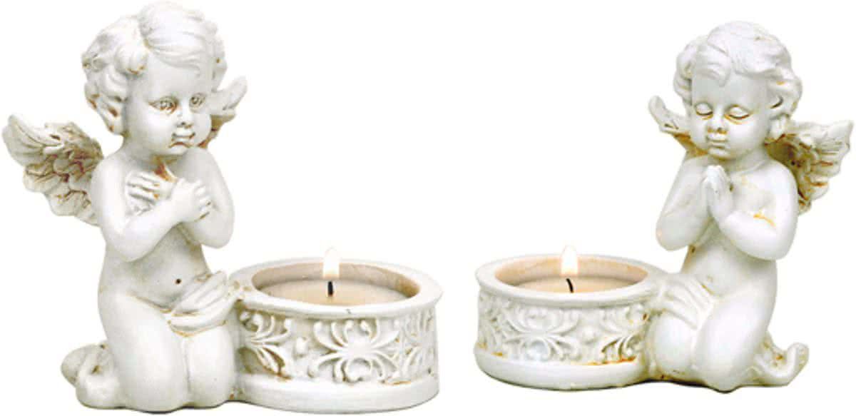 Yogi & Yogini Engel Cupido met waxinelichthouder