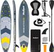 REBEL Planche de SUP gonflable avec accessoires Rebel RBA-4501 Gris