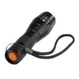 HI Survival Zaklamp - Led - 300 lumen - zwart - aluminium - 13.5 x 3.5 cm