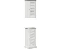 vidaXL Badkamermeubel Set VIGO 2-delig Wit en Antiekwit 37 x 34 x 150 cm