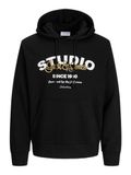 JACK&JONES JJYUKI SWEAT HOOD BF Heren Trui Zwart M