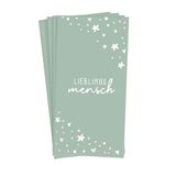 Graphics Workshop zakdoeken met spreuk | cadeau-idee | 10 stuks | Lieblingsmensch