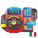 VTech Turbo Pilot-stuurwiel, stuurwiel voor kinderen met interactief dashboard, meer dan 20 educatieve spelletjes en 9 schakelingen, lcd-display, claxon en richtingweergave, Italiaanse taal