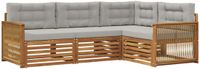 vidaXL - Acacia houten loungeset 4-delig Naturel en lichtgrijs
