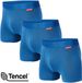 Undiemeister Boxershorts Heren - 3-Pack - Naadloos Ondergoed - Onderbroeken - Tencel - Iced Glacier (IJsblauw) - Maat M