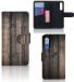 B2Ctelecom Book Case voor Xiaomi Mi 9 SE Book Style Case Steigerhout