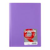 Grafoplas Polyplas-serie met kunststof hoesjes, 40 transparante hoezen, DIN A4, lavendel