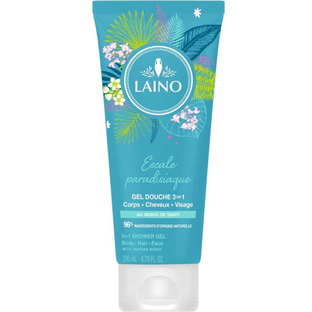 Laino Laino 3 in 1 Shower Gel with Tahitian Monoi 200 ml douchegel