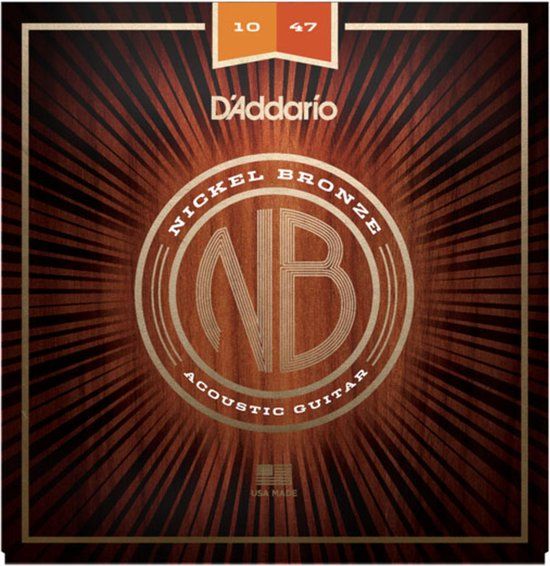 D'Addario NB1047 Nickel Bronze Acoustic Guitar Strings Extra Light 10-47