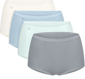 Sloggi Women Basic+ Maxi (4-pack) - dames slip - wit - lichtblauw - lichtgroen en grijs