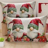 PETTI Artigiani Italiani - Paar kussenslopen 30 x 50 cm van microvezel, kerstdecoratie, voor slaapkamer, bank, woonkamer, set van 2 kussenslopen, kussensloop Xmas 11