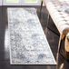 SAFAVIEH Evoke Collection EVK220D Oosters medaillon, geen uitval, voor woonkamer, entree, foyer, hal, slaapkamer, 70 x 200 cm, ivoor/grijs