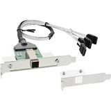 InLine 27659B SAS HD slot plaat met kabel (PCI, externe SFF-8644 op intern 4x SATA, 0,5 m)