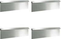 vidaXL - Slakkenhekje - 4 st - 100 x 3,5 x 25 cm - Gegalvaniseerd staal - zilver