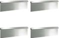 vidaXL - Slakkenhekje - 4 st - 100 x 3,5 x 25 cm - Gegalvaniseerd staal - zilver