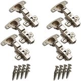 SOTECH 6 stuks Hettich Sensys 8645i TH52 110° Middenaanslag Scharnier 9071206 Hoogte (Afstand): 1,5 mm met Soft-close functie incl M4x16mm schroeven