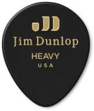 485P-03Hv Jim Dunlop Genuine Celluloid Teardrop Plectrums - Zwart - Heavy - 0.88 mm - Player's Pack 12 Stuks