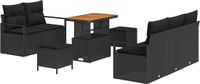 vidaXL Tuinbank Set Zwart
