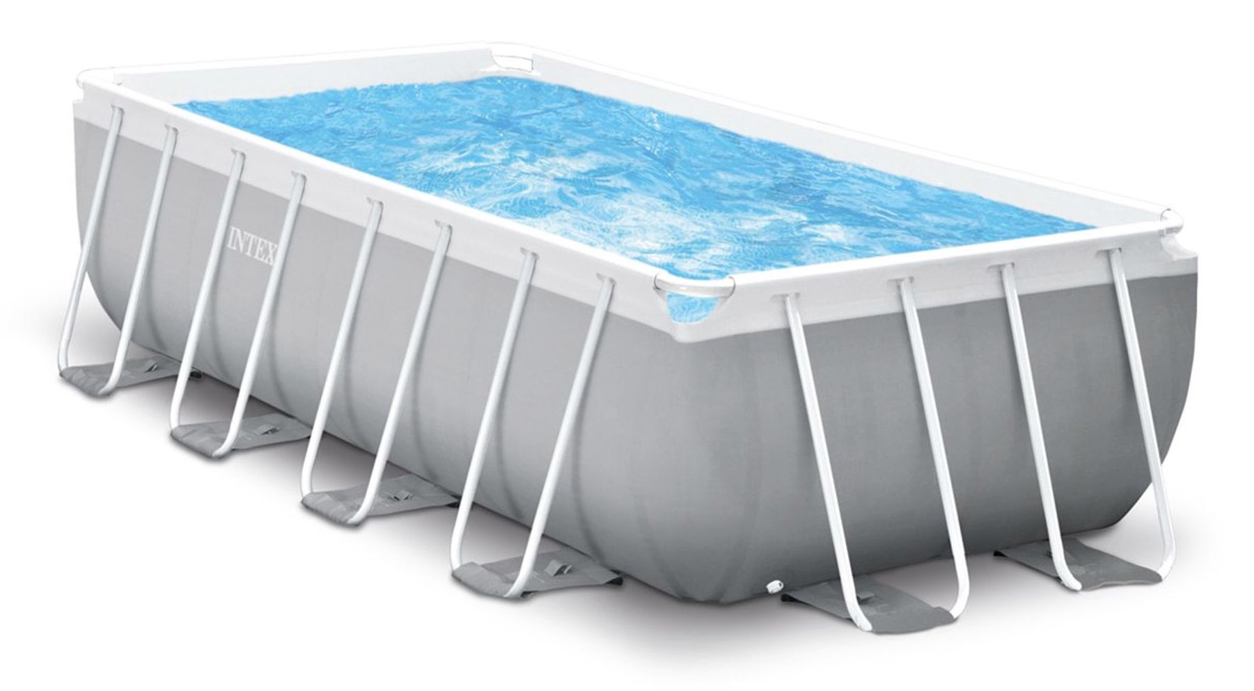 Intex Prism Frame Rectangular Pool Set - 400 x 200 x 100 cm with Filter Pump