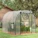 Serre Tunnel 3 m² (3 m L x 2 m l x 2 m H) avec structure tubulaire renforcée, porte zippée et 2 fenêtres à enroulement - Transparente