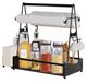 Organisateur de grill pour le camping - Organisateur avec porte-gobelets et étagère à épices