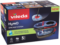 Vileda H2Pro Spin Mop-systeem - Complete set met spinmop en emmer met pedaalpers - Geschikt voor diverse vloeren