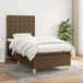 Maison Exclusive - Lit boxspring avec matelas, brun foncé, 90x190 cm, textile