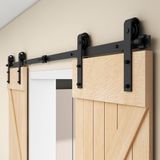 Azomor® Rail de porte coulissante noir 274 cm 150 kg capacité de charge