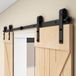 Azomor® Rail de porte coulissante noir 274 cm 150 kg capacité de charge