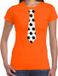 Bellatio Decorations Shoppartners Bv Oranje fan t-shirt voor dames - voetbal stropdas - Holland / Nederland supporter - EK/ WK shirt / outfit S