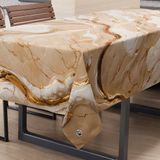 PETTI Artigiani Italiani - Vuilafstotend tafelkleed, rechthoekig, voor de keuken, elegant, marmereffect, beige, 12 plaatsen (140 x 240 cm), 100% Made in Italy