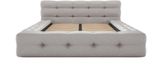 Vente-unique Cadre de lit tissu gris clair 160 x 200 cm