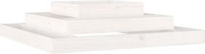 vidaXL Plantenbak 110x110x27 cm massief grenenhout wit