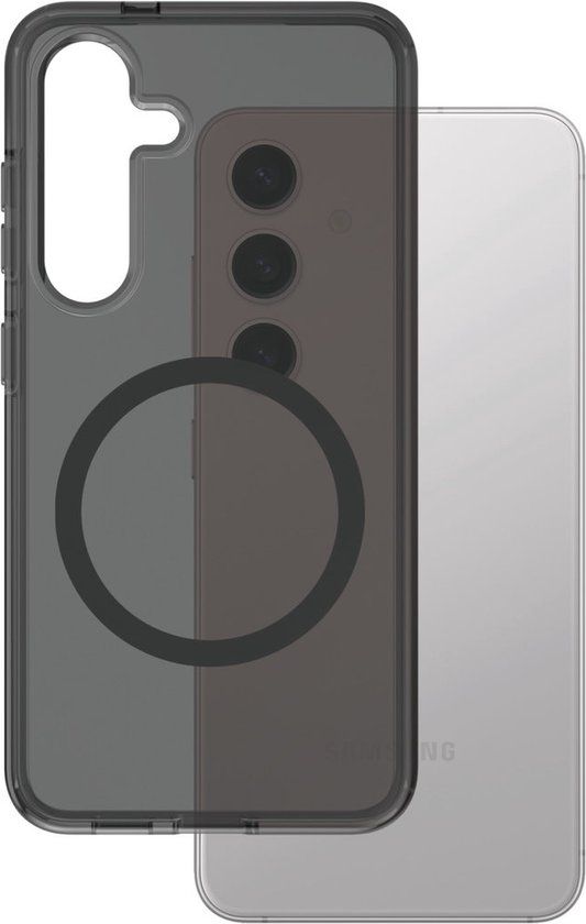 CARE by PanzerGlass Flagship Case Smokey Urban Combat w. - Zwart QI Module Samsung S25 Plus