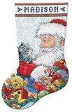 Santa Design Works Santa & Kitten Stocking Counted Cross Stitch Kit