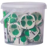 Schneider - Lot De 22 Boîtes D'Encastrement Ø67mm Prof. 40mm – Ip44 Étanche – Membranes Souples Pour Passage Câbles – Seau Plastique Pratique