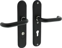 Intersteel Poignée de sécurité ovale avec protection contre le perçage pour cylindre profilé noir mat 55 mm