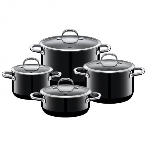 Silit Passion Black - Pannenset - 8-delig