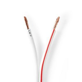 Nedis CAGW2500WT1000 - Audio Kabel - 100 m - Wit/Rood