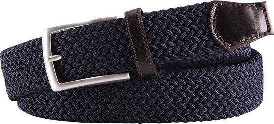 Profuomo Geweven Riem Donkerblauw - Maat 105 - Heren - Riem gevlochten