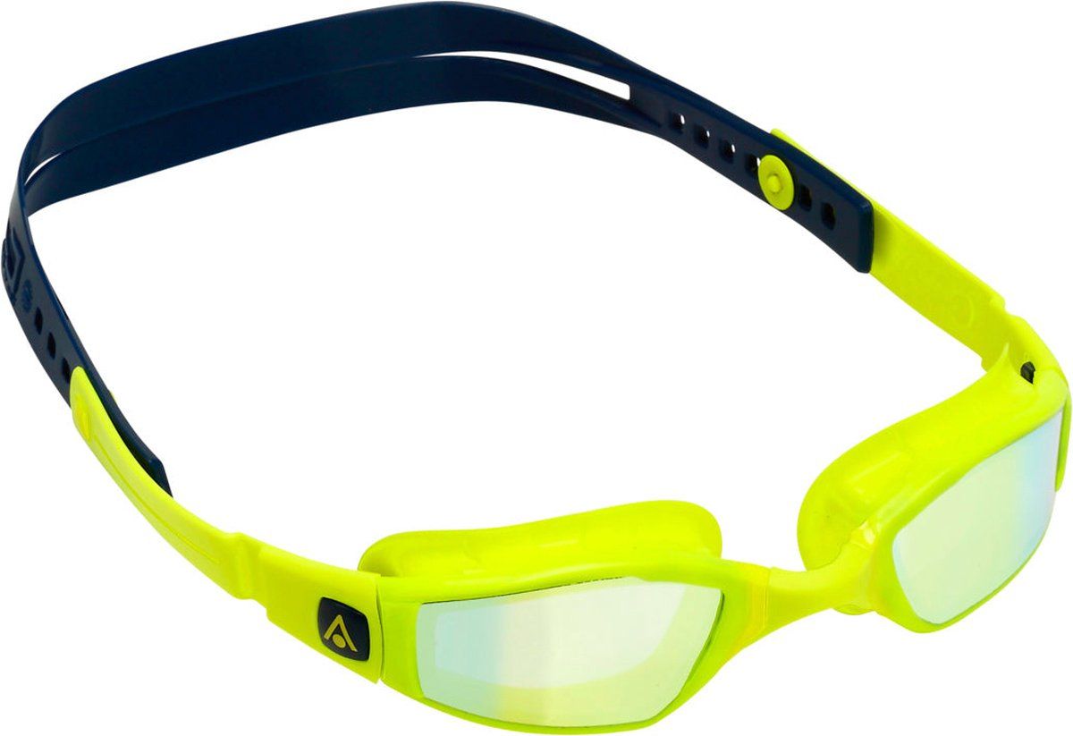 Aquasphere Ninja Zwembril - Yellow Titanium Mirrored Lens - Geel/Blauw - Volwassenen