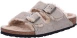 Birkenstock Arizona Shearling Suede Leather Taupe