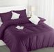 TRANKIELO® - Housse de couette 200x200 cm - 2 taies d'oreiller 50x75 cm - Microfibre - Violet