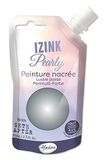 Aladine Izink Pearly – parelmoerverf – zilver